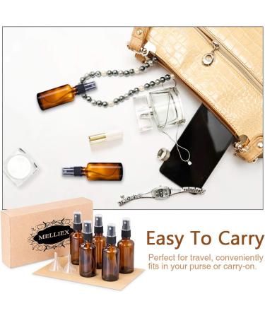 5 Pack Amber Glass Spray Bottles 50ML Empty Fine Mist Spray Bottle for Cleaning Perfume Cosmetic Sprays Black Nozzle - Buy Online on GoSupps.com