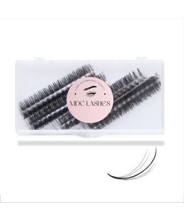 MDC LASHES Promade Wispy Loose Eyelash Extensions 1000fans 0.05-0.07 Thickness  C/D/CC Curl  8-18mm Loose Fans Eyelash Extensions 5D for Fluffy Eyelash Cluster  Soft  Long Lasting  Easy Application 5D-0.07-C 16mm