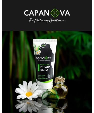 Capanova Natural After Shave Repair Balm 100ml | Soothing Vegan Balm for Men | 100% Natural & Moisturizing Skin Care After Shaving - Buy Online on GoSupps.com