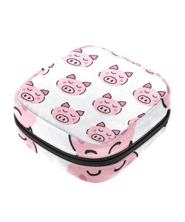 Menstrual Bag with Zipper for Women Girls (Pig Head)