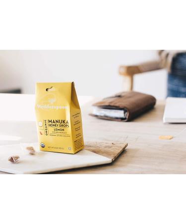 Wedderspoon Organic Manuka Honey Drops with Bee Propolis & Lemon - 4 oz (120g) - Buy Online on GoSupps.com