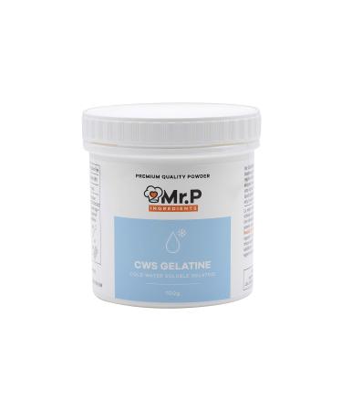 Mr.P Ingredients CWS Gelatine Cold Water Soluble 100g 200 Bloom Powder Stabiliser Gelling Aerating Agent Gluten Free Instant Halal Kosher Non-GMO (Recyclable Pot) Cold Water Soluble Gelatine 100 g (Pack of 1)