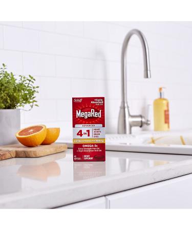 Schiff MegaRed Advanced 4-in-1 Omega-3s Extra Strength 900 mg - 40 Softgels - Buy Online on GoSupps.com