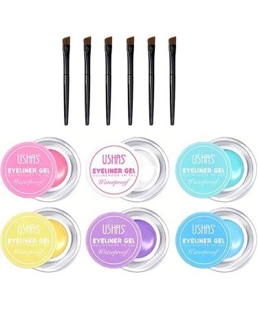 6 Colored Eyeliners Pen Set Waterproof Smudge-Proof Eye Shadow Pencil Liquid Eyeliner Makeup Set Long-Lasting High Pigmented Rainbow Eyeliner Pencils Kit Glitter Eye Liners for Women #29*6colour - Buy Online on GoSupps.com