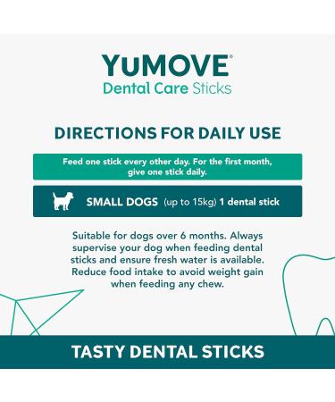 Lintbells YuMOVE Dental Care | Dental Sticks for Small Dogs | 14 Pack | Tasty Chews with Natural Ingredients which Target Plaque & Freshen Breath White 14 count (Pack of 1) - Buy Online on GoSupps.com