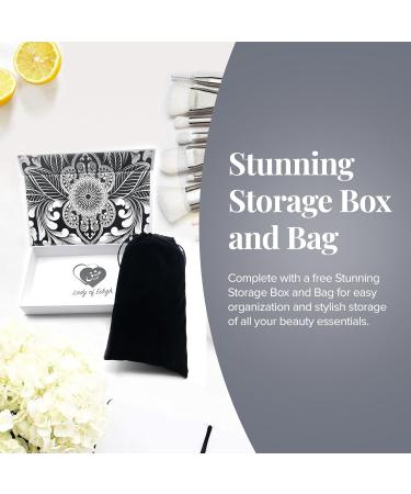 Eshghe-Mani Makeup Brushes by Lady of Eshgh | 12pc Professional Full Face Set | Natural Hair-Like Quality | Collector's Box & Elegant Storage Pouch | International Shipping Available - Buy Online on GoSupps.com