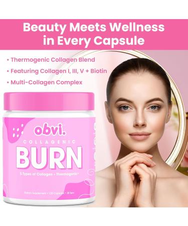 Obvi Burn Duo Bundle - Collagenic Burn and Burn Fast- Collagen Peptide Supplement with Green Tea Extract - Hydrolyzed Collagen Peptides Types I II III V X | Keto & Gluten Free - Buy Online on GoSupps.com
