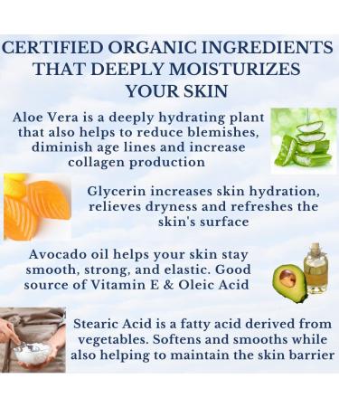 Organic Hydrating Facial Moisturizer - Daily Face Cream for Soft & Smooth Skin - For All Skin Types - Unscented - Women & Men - 1.7 oz - Buy Online on GoSupps.com