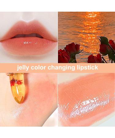 PH Lipstick Color Changing Jelly Flower Crystal Temperature Color Change Lipstick Temperature Color Change Lipstick Hydrating Nourishing Lip Balm Fanelod - Buy Online on GoSupps.com