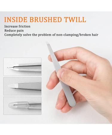 Buy Bezox Round Mouth Tweezers | 403 Stainless Steel Precision Eyebrow & Face Hair Removal | High-Quality Ingrown Hair Tweezers - Buy Online on GoSupps.com