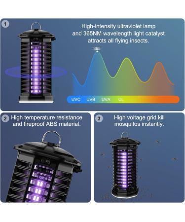 Electric Bug Zapper with LED Light LUUGUYI 4200V Mosquito Zapper Killer Electric Insect Fly Zapper Mosquito Trap No Odor & Chemicals Mosquito Lamp Bulb for Indoor & Outdoor - Buy Online on GoSupps.com