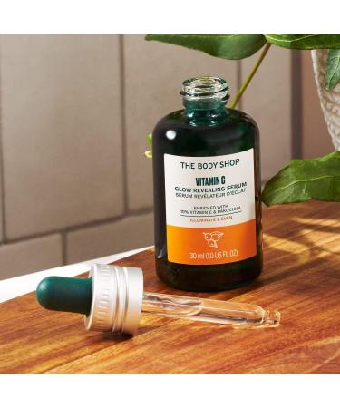 T'he Body-Shop Vitamin C Glow Revealing Serum - For Dull & Tired Skin 30 ML |Helps Tackle The Look Of Uneven Skin Tone | Radiance Revealing - Buy Online on GoSupps.com