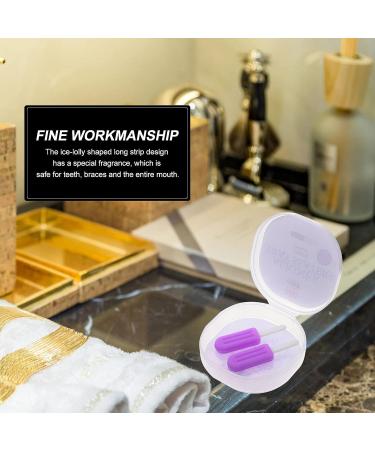 Healifty Aligner Chewies 6 Pcs - Popsicle-shaped Silicone Aligner Chompers Mouth Care Tool (Peach & Taro) - 2 Each - Buy Online on GoSupps.com