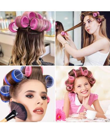 40PCS Hair Curlers Rollers Set Self Grip Hair Curlers With 4 Sizes Salon Hair Rollers with Duckbill Clip for DIY Long Medium Short Thick Fine Thin Hair Bangs Volume - Buy Online on GoSupps.com