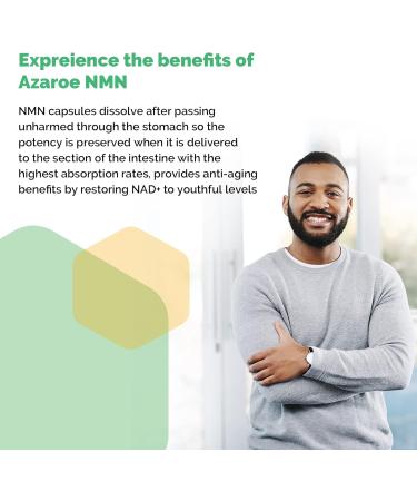 azaroe NAD+ Trans-Resveratrol 1100mg - Pack of 2 - 60 Capsules - Buy Online on GoSupps.com