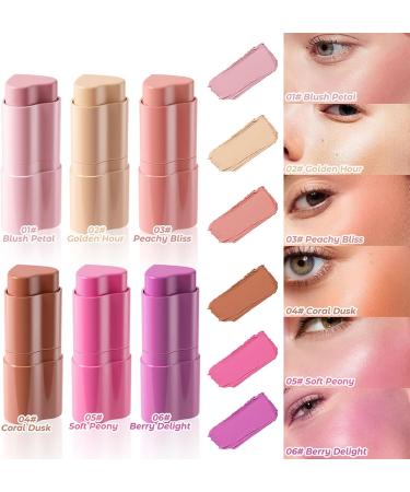 Bestvisse Creamy Blush Stick for Cheeks and Lips Multi-Purpose Lip Stain Cheek Waterproof and Easy to Blend - Buy Online on GoSupps.com