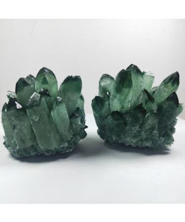 Natural Crystals and Stones 300-400g Natural Green Quartz Crystal Cluster Crystals raw Gemstone Specimen for Home&Office Decoration fengshui for Decoration QINTINYIN Full of Texture - Buy Online on GoSupps.com