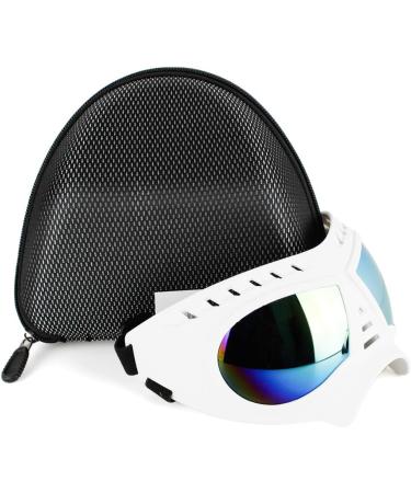 PETLESO Waterproof UV Dog Goggles - Stylish Eye Protection for Large & Medium Dogs - Sunglasses for Dogs - White - Buy Online on GoSupps.com