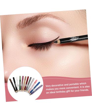 POPETPOP 12pcs Pearlescent Pencil Stick Smudge Proof Eyeliner Makeup Pen Girl - Buy Online on GoSupps.com