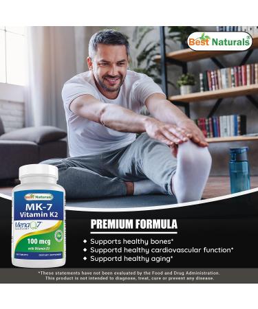Best Naturals Vitamin K2 (MK7) with D3 & Magnesium Glycinate 425 mg - Buy Online on GoSupps.com