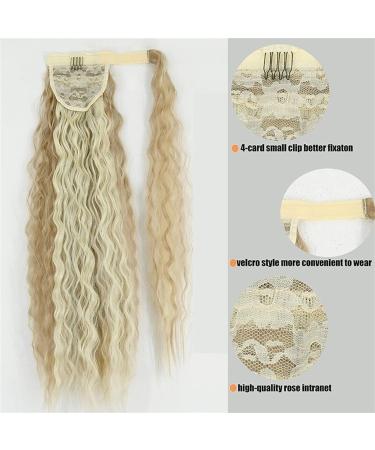 Hair Scrunchies Hair Bun 22 Inch Synthetic Corn Wavy Long Ponytail Wig Wrap Hair Clip Extensions Ponytail Hair Bun Women Hair Accessories Women Hair Bun (Color : 6) - Buy Online on GoSupps.com