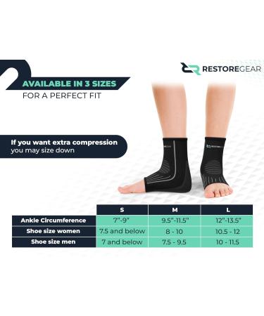 Ankle Sleeve Compression Support - Comfortable Anti-Slip Foot Sleeves for Daily Wear - Large Snug Fit Ankle Support Socks - Buy Online on GoSupps.com