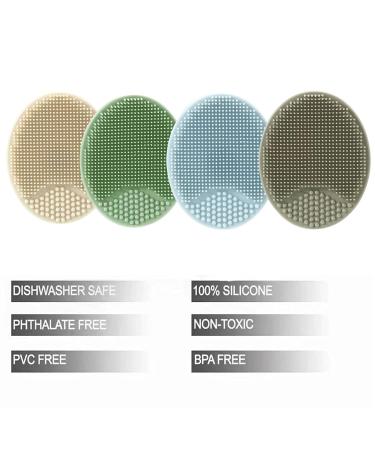 Pandaear 4 Pack Baby Comb & Bath Brush Set | Milk Scab Eczema Relief | Silicone Baby Skin Care - Buy Online on GoSupps.com