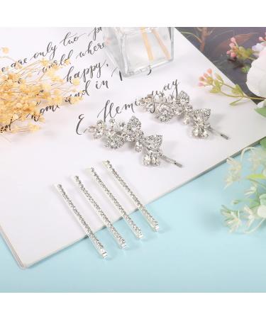 6 Pieces Rhinestone Wedding Hair Clips Bridal Crystal Pins - Mother's Day Gift - Buy Online on GoSupps.com