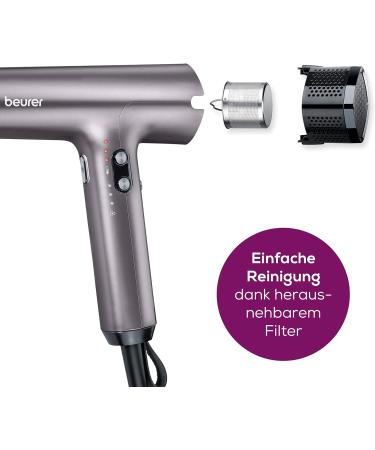 Beurer HC 100 Excellence Hair Dryer | Powerful Lightweight Digital Engine 4 Heat Settings Styling Nozzle & Diffuser for Fast Drying - Buy Online on GoSupps.com