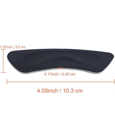 6 Pairs Self-Adhesive Heel Cushion Pads - Black Shoe Grips Liner for Foot Care Protection - Buy Online on GoSupps.com