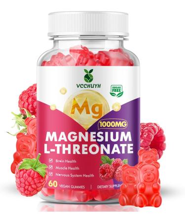 Magnesium Threonate Gummies for Kids & Adults Magnesium L-Threonate 1000mg Magnesium Threonate Supplement Supports Muscle & Nervous Health Raspberry Flavor 60 Count Raspberry 60 Count (Pack of 1) - Buy Online on GoSupps.com