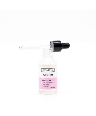 Yeauty Energy Elixir Serum - Triple Power Boost with Pink Grapefruit Hyaluronic Acid & Vitamin C for Youthful Skin - 30ml - Buy Online on GoSupps.com