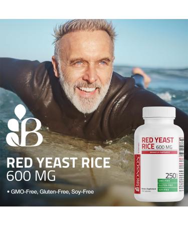 Bronson Red Yeast Rice 600 MG Monascus Purpureus Herbal Health, Non-GMO, 120 Capsules 120 Count (Pack of 1) - Buy Online on GoSupps.com