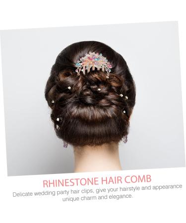 Ipetboom Rhinestone Hair Accessories Hairpin Flower Hair Comb Decorative Hair Combs Women Hair Comb Women Rhinestone Hair Comb Wedding Hair Comb Women Hair Accessories Bride Hair Comb - Buy Online on GoSupps.com