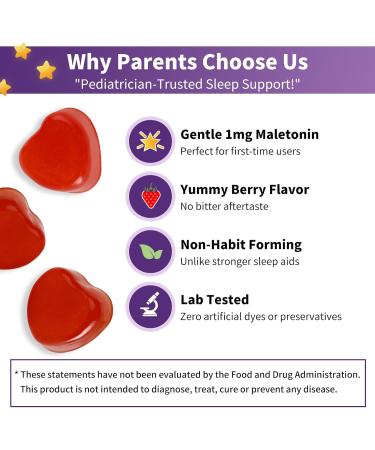 Bamofany Kids Melatonin 1mg Gummies Twin Pack (120 Count) 2x60 Strawberry Gummies, Safe Sleep Support for Ages 4+ with L-Theanine, Vegan, Sugar Free - Buy Online on GoSupps.com