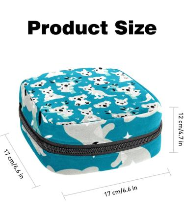 Koala Print Menstrual Pad Storage Bag - Portable Sanitary Napkin Pouch for Women - Color 11 - Buy Online on GoSupps.com