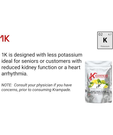 Krampade Original 1K: 1000 mg Potassium Cramp Relief Electrolyte Powder | Better Hydration Designed for Seniors - Buy Online on GoSupps.com