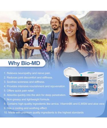Neuropathy Pain Relief Cream - Maximum Strength for Nerve Pain in Feet, Hands, Legs - Arnica, Vitamin B6, Aloe Vera, MSM - Fast Absorption - All Natural - Buy Online on GoSupps.com