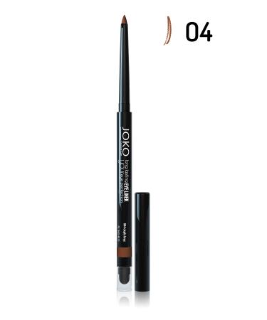 JOKO Automatic eyeliner pencil - 04 Light brown - With foam tip - Joko