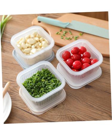 PRETYZOOM Fridge Storage Boxes Kitchen Crisper Home Crisper Fruit Crisper Vegetables Crisper With Cover Ginger 1 - Buy Online on GoSupps.com