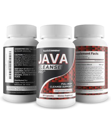 Java Cleanse Pro - Our Best Full Body Cleanse Support - Coffee Detox Cleanse Formula - Super Colon Cleanse Herbal Detox Pills - Take w/ Coffee For A Java Burn Cleanse Colon Liver Cleanse - Buy Online on GoSupps.com
