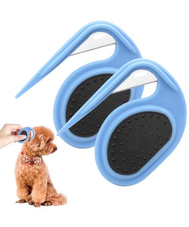 Dog Comb for Effective Fur Grooming | Open Knot Trimmer for Puppies | 2 x Blue | Ideal Pet Care - Buy Online on GoSupps.com