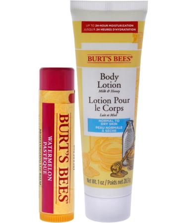 Burts Bees Hive Favorites Watermelon Gift by Burts Bees - 2 Pc 0.15oz Watermelon Lip Balm 1oz Body Lotion - Buy Online on GoSupps.com