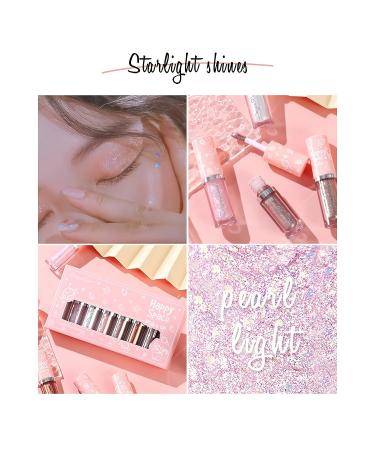 SUMEITANG 8 PCS Liquid Glitter Eyeshadow Set - High Pigmented Shimmer Metallic Eyeliner for Korean Sparkly Crystals Eye Makeup - Lightweight Water Texture & Glitter Glue Included | Tear Drop Set A - Buy Online on GoSupps.com
