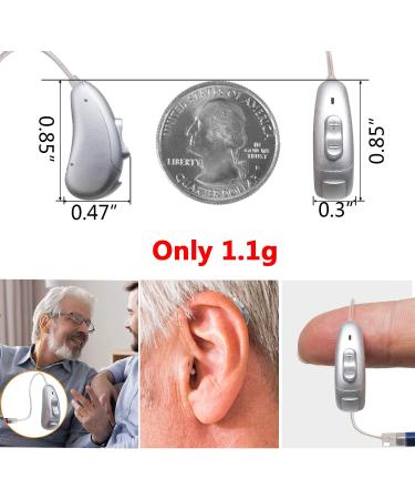 Invisible Digital Hearing Aid for Adults & Seniors - Lightweight & Noise Reduction (Red-Right Ear) - Buy Online on GoSupps.com