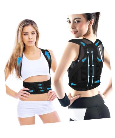 Adjustable Neoprene Belt Back Brace & Posture Corrector - Improve Posture & Comfort - Buy Online on GoSupps.com