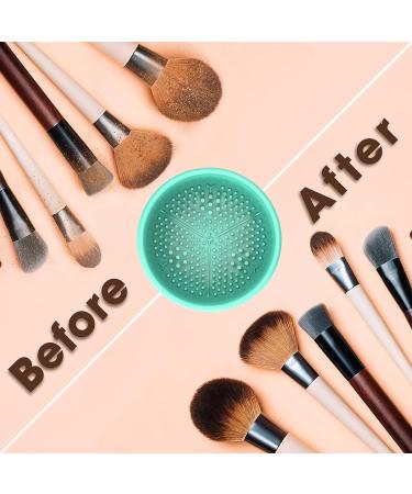Electric Makeup Brush Cleaner Kit | Brush Cleaning Machine & Mat Set | Valentines, Mother's Day, Christmas Gifts for Women | Green - Buy Online on GoSupps.com