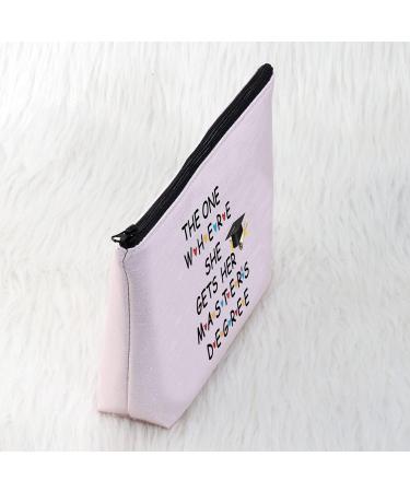 Master's Degree Graduation Gift: Stylish Zipper Makeup Bag for Students | Perfect Cosmetic Travel Bag - Buy Online on GoSupps.com