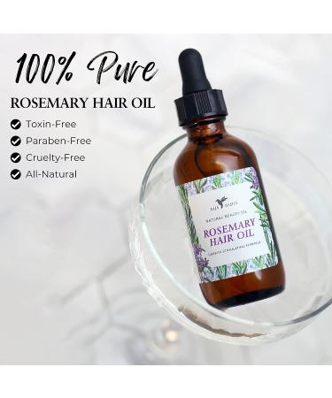 Baja Basics Organic Rosemary Hair Oil - 2 oz | Promotes Hair Growth, Moisturizes Scalp, Strengthens Hair | For Split Ends & Dry Scalp | Safe for all Hair Types - Buy Online on GoSupps.com