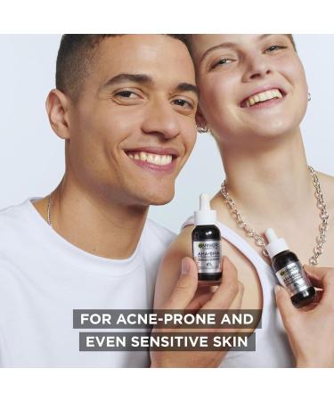 Garnier Charcoal Serum Pore-Purifying Mattified Looking Skin With 4% AHA + Salicylic Acid + Niacinamide Anti-Blemish Suitable for Sensitive or Acne Prone Skin Vegan Formula SkinActive 30ml - Buy Online on GoSupps.com